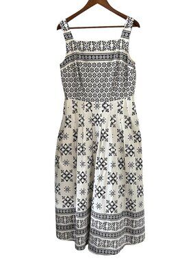 Boden Aubrey Cotton Midi Dress Size 10